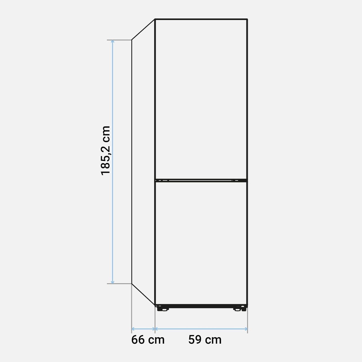 UNIVERSALBLUE Réfrigérateur Combi 185 Cm En Verre Blanc Système No Frost | Réfrigérateur Design Avec Congélateur Silencieux | Capacité Totale 320 L | Montée Au Sol Incluse