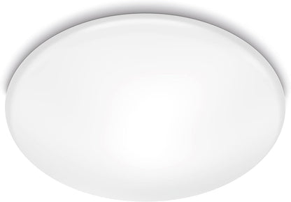 Lighting Plafonnier LED Shan 12W Avec Détecteur De Mouvement, Éclairage Blanc Froid 4000K, Blanc