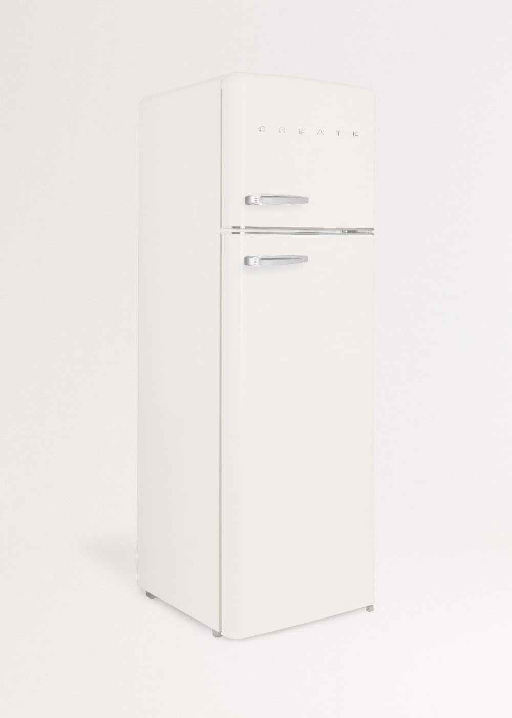 / FRIDGE STYLANCE Top/Réfrigérateur Combiné Blanc Cassé/Style Rétro Vintage, Avec Congélateur, Ouverture 135º, Pratique, Matériaux Résistants, 246L, 55X61,5X166,5Cm