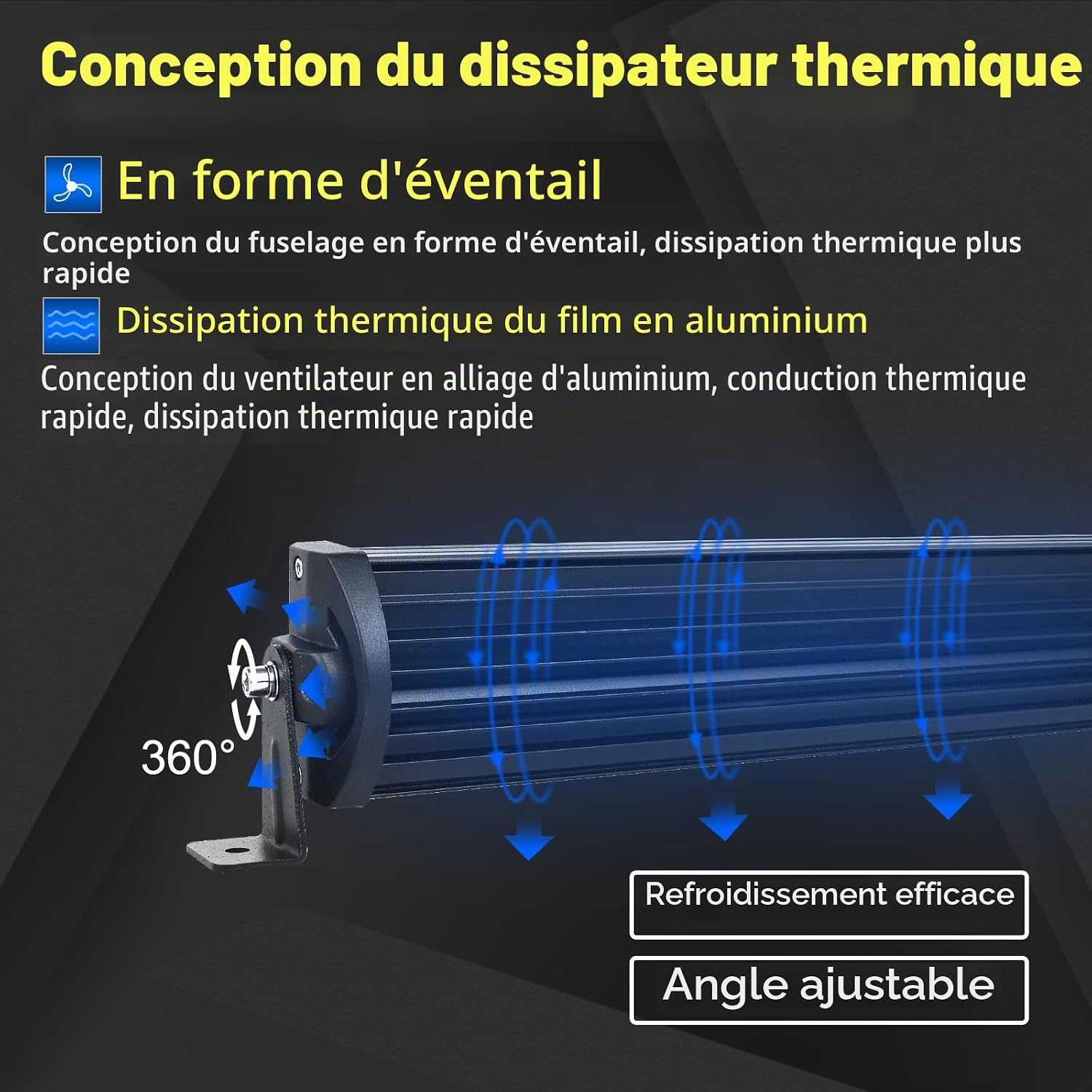 Rampe LED 132Cm 675W Barre LED 12V 24V Pour 4X4 Voiture Quad | LED Light Barre Lumineuse Avec Faisceau, 6000K Blanc, Étanchéité IP67, Pour Camion Tracteur Offroad Véhicule Bateau ATV