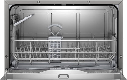 SKS51E38EU - Lave-Vaisselle Compact Série 2 - Pose-Libre, 55 Cm - 6 Couverts - 5 Programmes - Moteur Ecosilence Drive - Inox