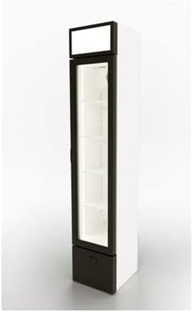 ICESHOP ARV 165 Frigo Vitrine À Boissons Armoire Réfrigérée,1 Porte Vitrée, Frigo Professionnel 160L - 360X400X1867Mm, Blanc