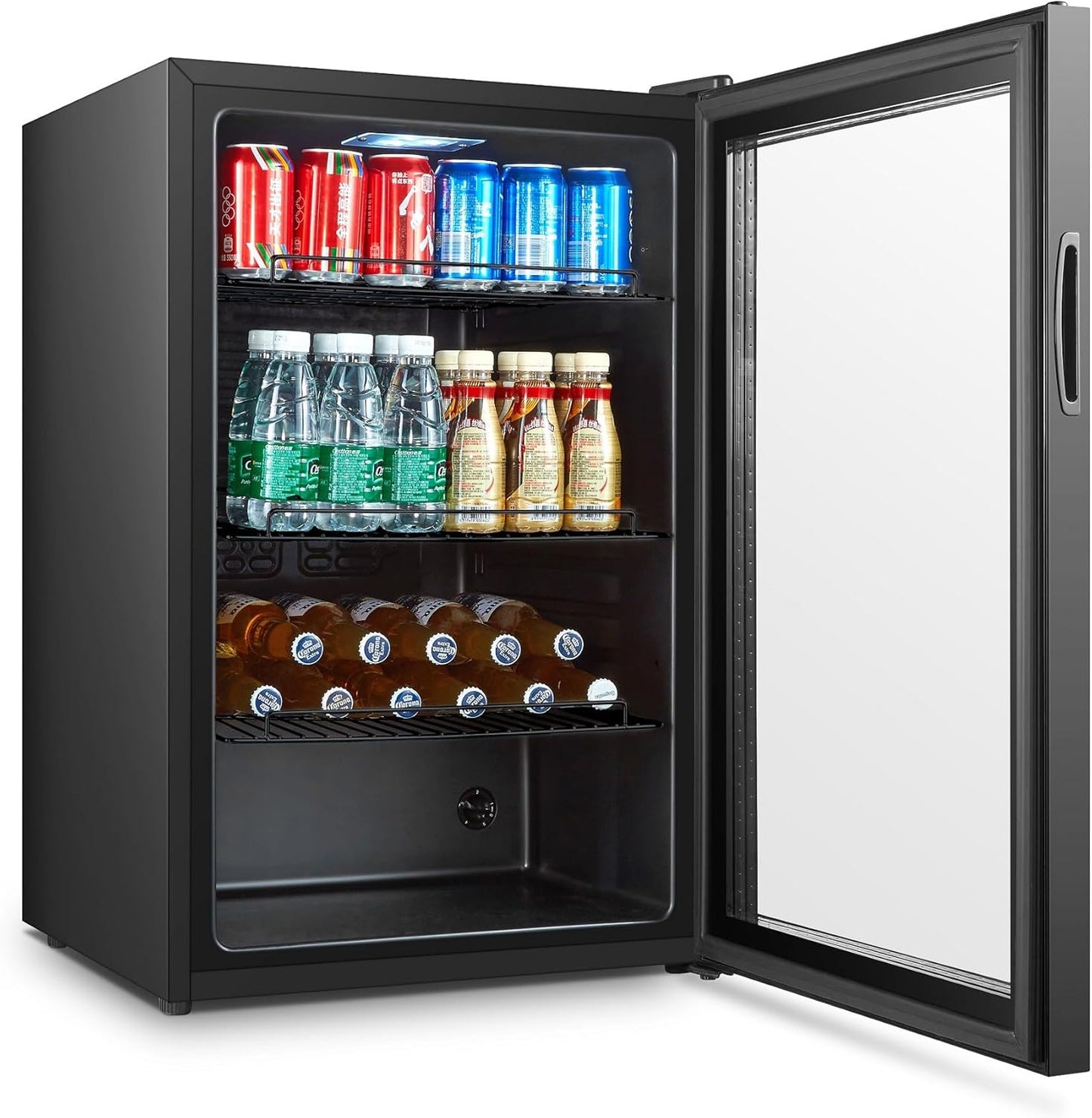 Arrière Bar Réfrigéré Vitré Noir - 115 Litres - Combisteel - R600A Battante