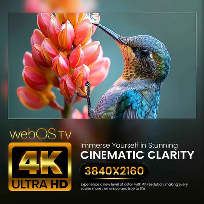 Téléviseur Intelligent 43" 4K UHD LED – Smart TV Avec Webos, HDR, Wi-Fi, Bluetooth.