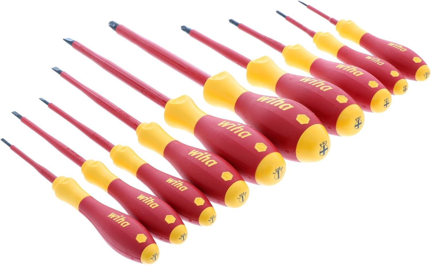 - 32093 - Lot De 10 Tournevis Isolés À Fente Et Phillips, 1000 V