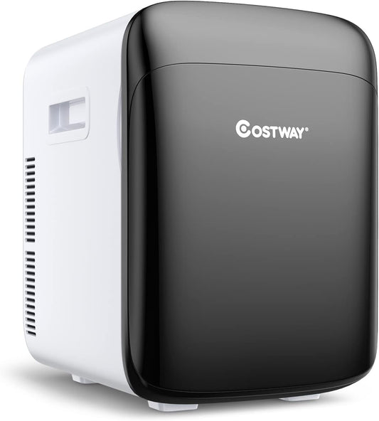 Mini Frigo 15L Mini Réfrigérateur 2 En 1 Fonction De Refroidissement Et De Chauffage, Température -3 ℃ ~ 50 ℃, Mini Frigo Portable 76 Kwh/An Pour Maison/Voiture (Noir)