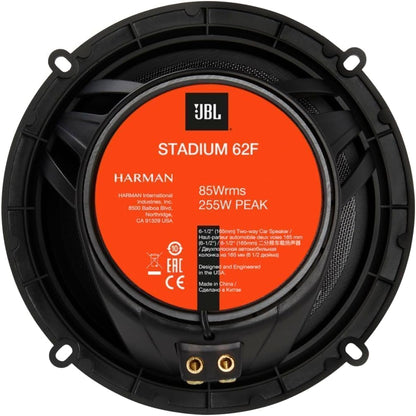 Stadium 62F 6.5 in / 16.5 Cm Haut-Parleur Coaxial 2 Voies Voiture | 85 W RMS / 255 W Max, 93 Db, 3 Ohm, 45 Hz-40 Khz Hi-Res - Woofer Fibre De Verre plus One - Tweeter Dôme Textile Edge-Driven