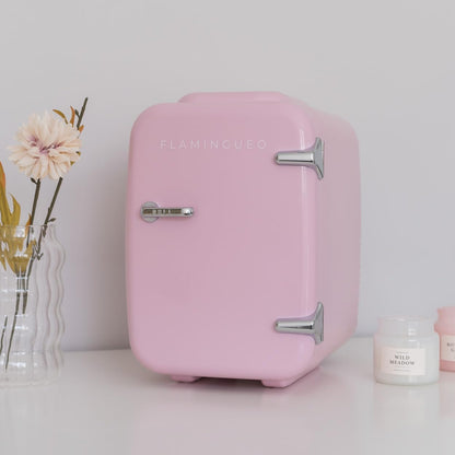 Mini Frigo 4L - Petit Frigo, Mini Frigo De Chambre 12V/220V, Mini Frigo Cosmetique, Fonction Chaud Et Froid, Mini Refrigerateur, Frigo Mini