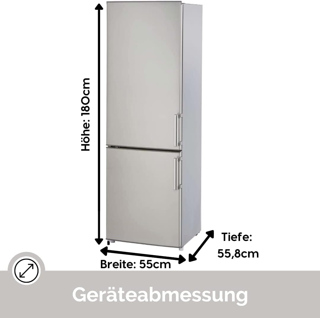 PKM Kühl Gefrierkombination Höhe 180Cm X Breite 56Cm Inox KG249.4A++IX