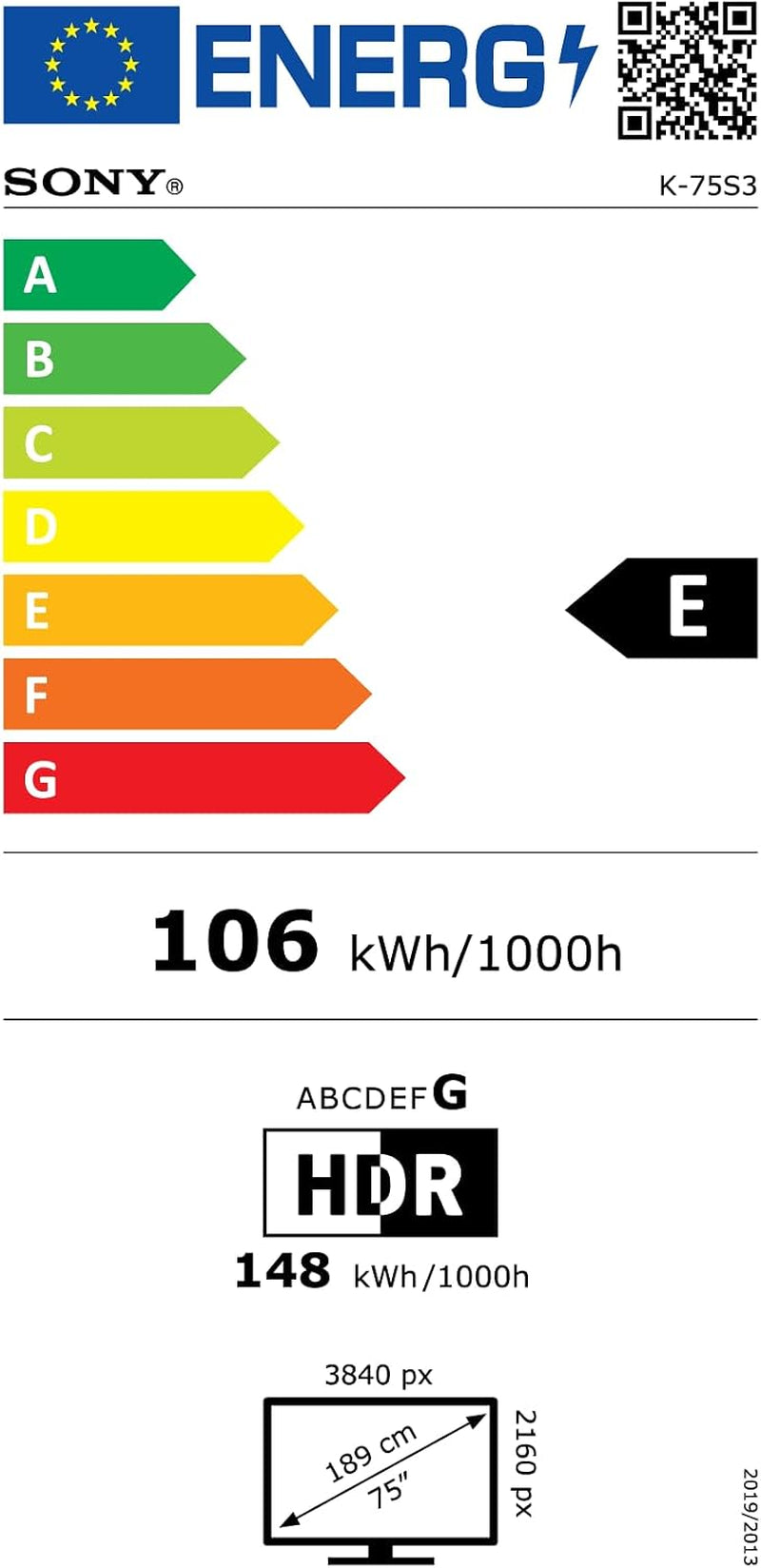 Sony BRAVIA 3 Direct LED 75’ | X-Balanced Speaker | Dolby Vision/Atmos | IMAX Enhanced | Google TV (2025) | Google Cast | Apple Airplay 2| Dashboard Eco 2 | Menu Jeu 2