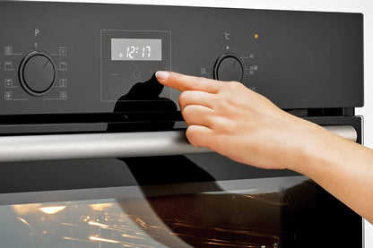 Bomann Four Encastrable Autark EBO 7906 - Avec Nettoyage Vapeur, Air Chaud 3D, Recirculation, Grill, Chaleur Haut/Bas, Contrôle Tactile, Écran LED, Minuterie, Sécurité Enfant - Noir