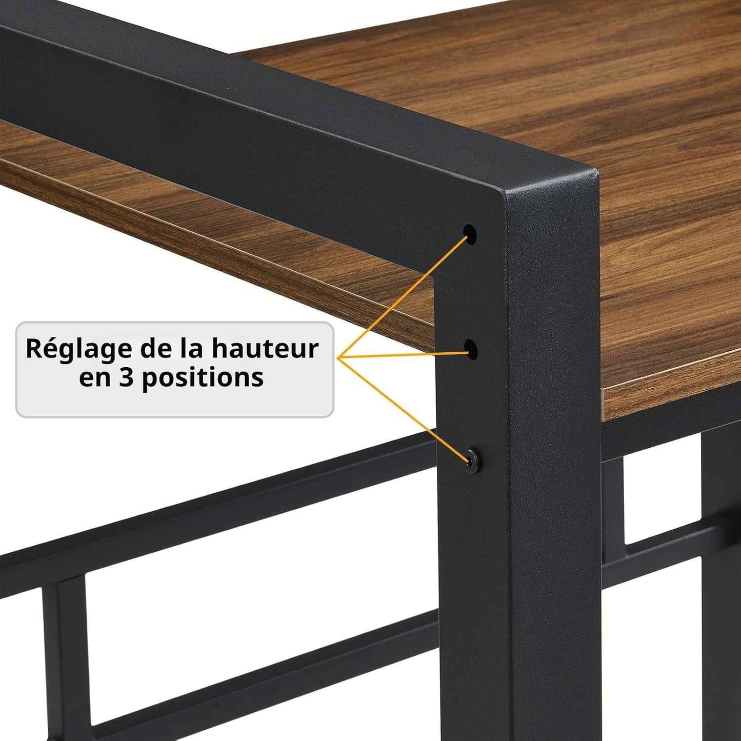 Étagère Machine À Laver, Rangement Machine a Laver Avec 3 Hauteurs Réglables, Capacité De Charge 350 Kg, Meuble De Rangement Machine a Laver Et Sèche-Linge, 75 X 67 X 105 Cm (Noir)