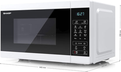 + Gril, YC-MG02EW, Four Micro Ondes, 20 Litres Commandes Numériques Comptoir, Blanc