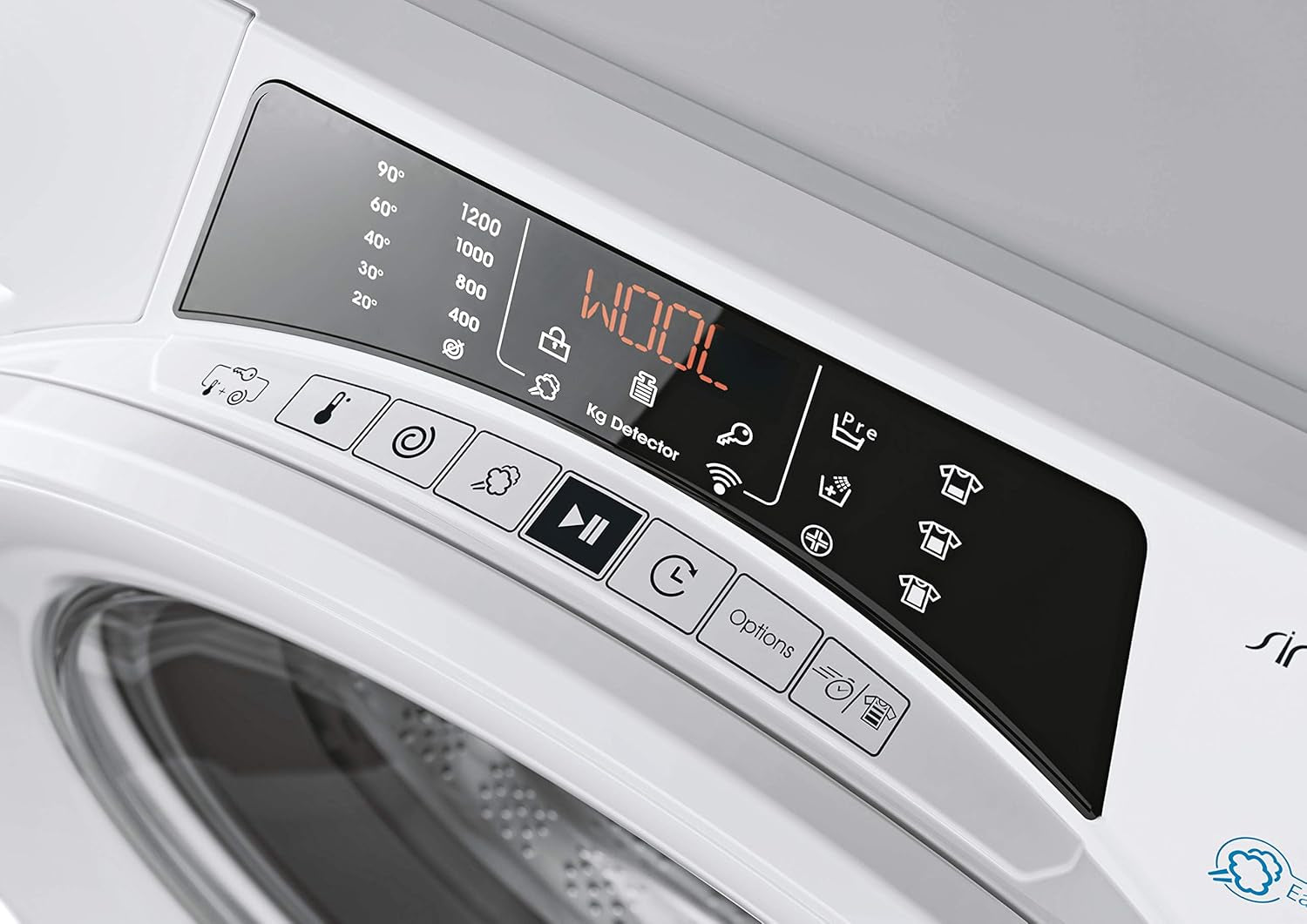 Rapidó RO 1284DWME/1-S – Lave Linge 8 Kg, 9 Cycles Rapides, 1200 Tours/Min, Wi-Fi & Bluetooth, Moteur Inverter, Fonction Vapeur, 51 Db, Classe A+++-20% AB, Blanc