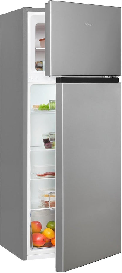 Exquisit Réfrigérateur Et Congélateur KGC270-45-010E Argent | Appareil Sur Pied | Volume 205 L | Argent