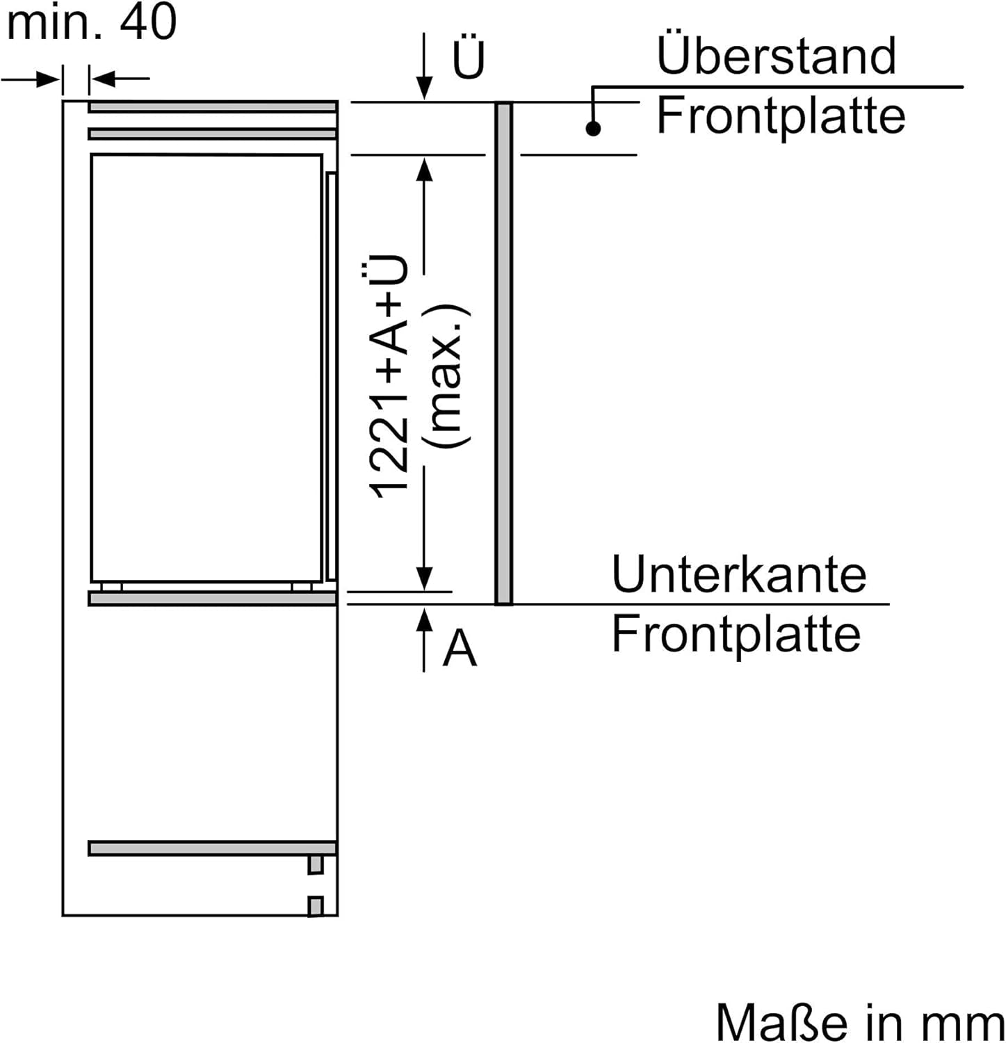Serie 8 KIF41ADD0 Réfrigérateur Intégré (Placement) 187 L D