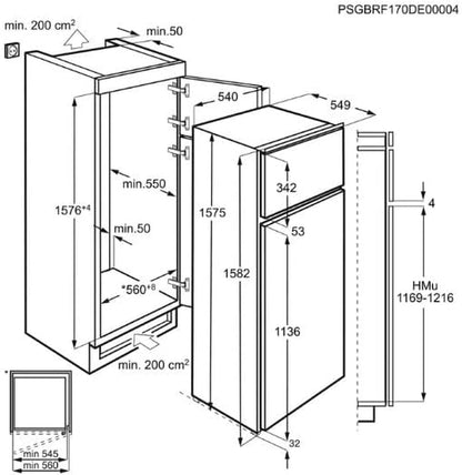 Frigorifero Incasso  KTB2AE16S