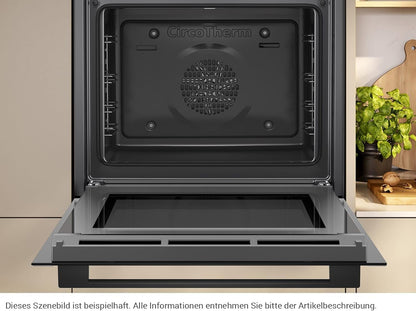 Neff B1DCA0AK0 EEK: a Einbaubackofen, 60 Cm Breit, 71 L, Grill, Circotherm, Heißluft, Schwarz