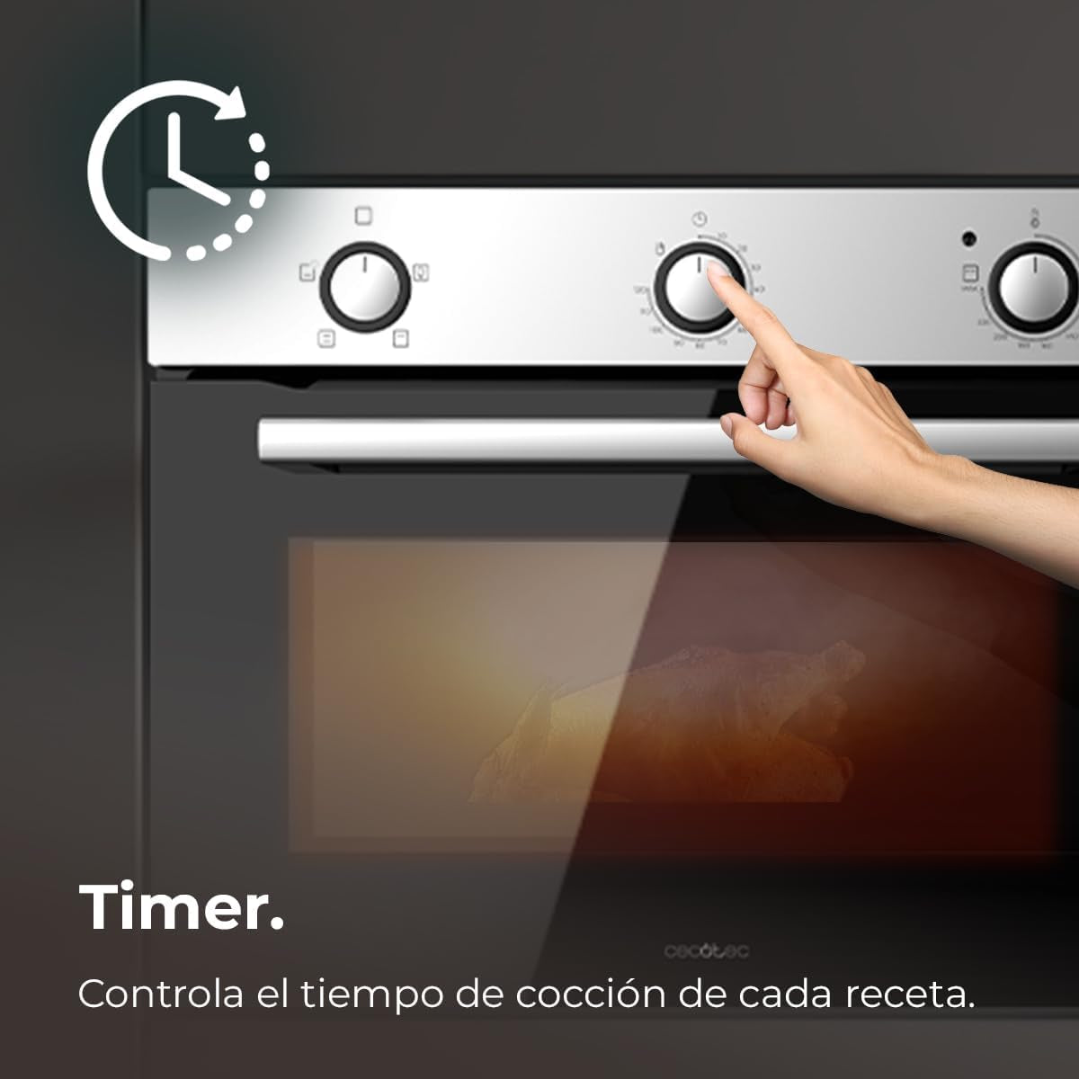 Four Encastrable 45 Cm Bolero Hexa C134500 Inox A. 2600W, Capacité De 56L, Faible Consommation, 4 Fonctions, Minuterie, Nettoyage À La Vapeur, Cuisson À La Vapeur