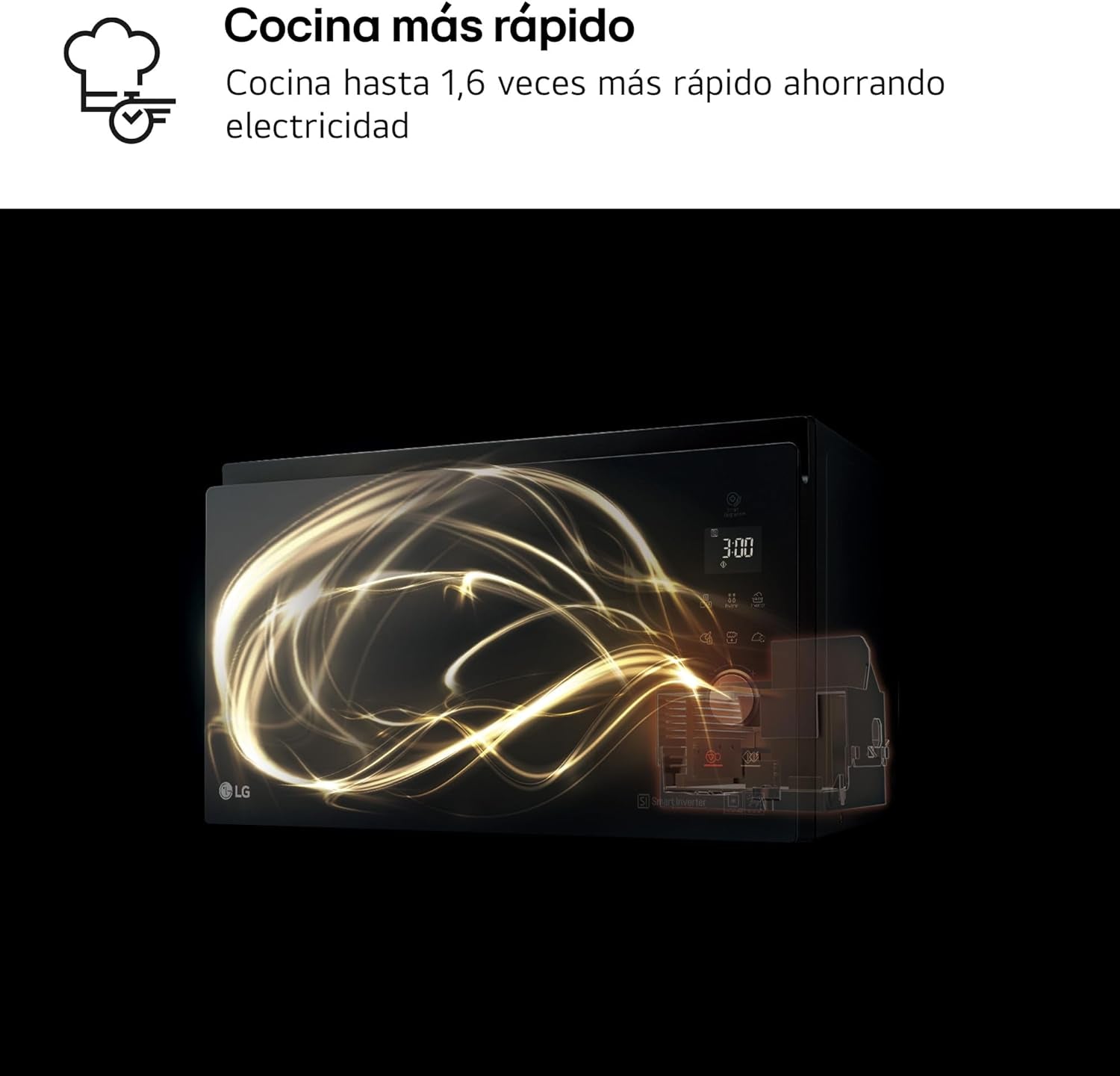 MH6535GDS Comptoir De Cuisine Four À Micro-Ondes Smart Inverter Avec Gril À Quartz, 25 L, 1000 W, Programmes Automatiques, Niveaux De Puissance Réglables, Cuisson À Vapeur, Noir