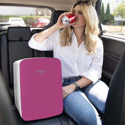 Cooluli Mini Réfrigérateur 15 L Pour Chambre À Coucher, Voiture, Bureau Et Dortoir Universitaire – Refroidisseur Portable Et Réchauffeur 12 V Pour Nourriture, Boissons, Soins De La Peau, Beauté Et