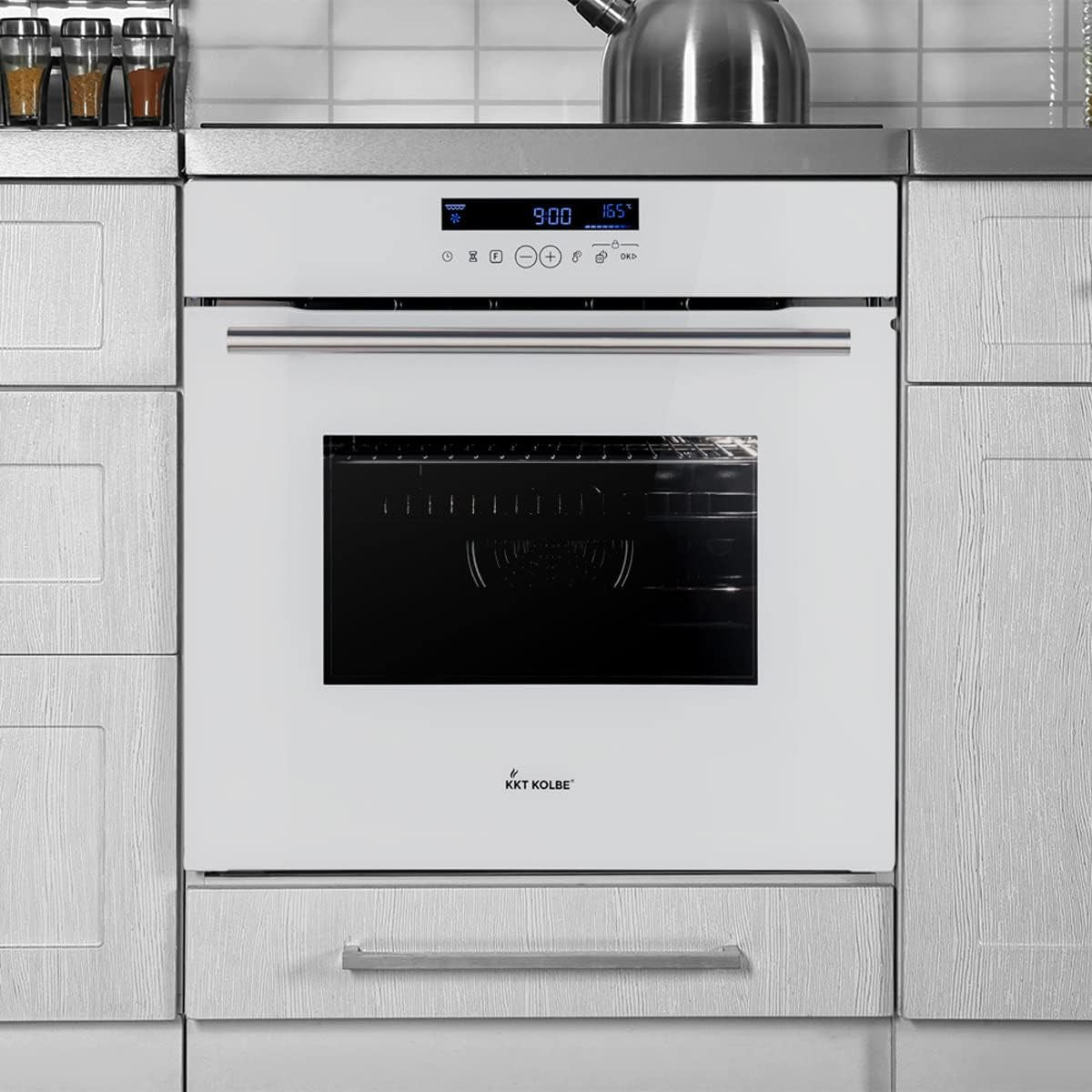 Four Encastrable 60 Cm / 70L / 3,3Kw / Gril/Circulation De L'Air/Air Chaud/Tiroirs Télescopiques/Timer Automatique / EB8015W