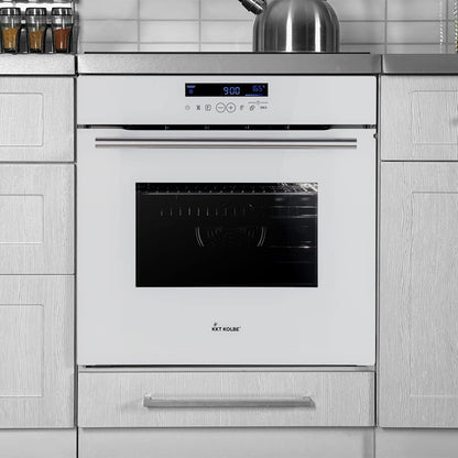 Four Encastrable 60 Cm / 70L / 3,3Kw / Gril/Circulation De L'Air/Air Chaud/Tiroirs Télescopiques/Timer Automatique / EB8015W