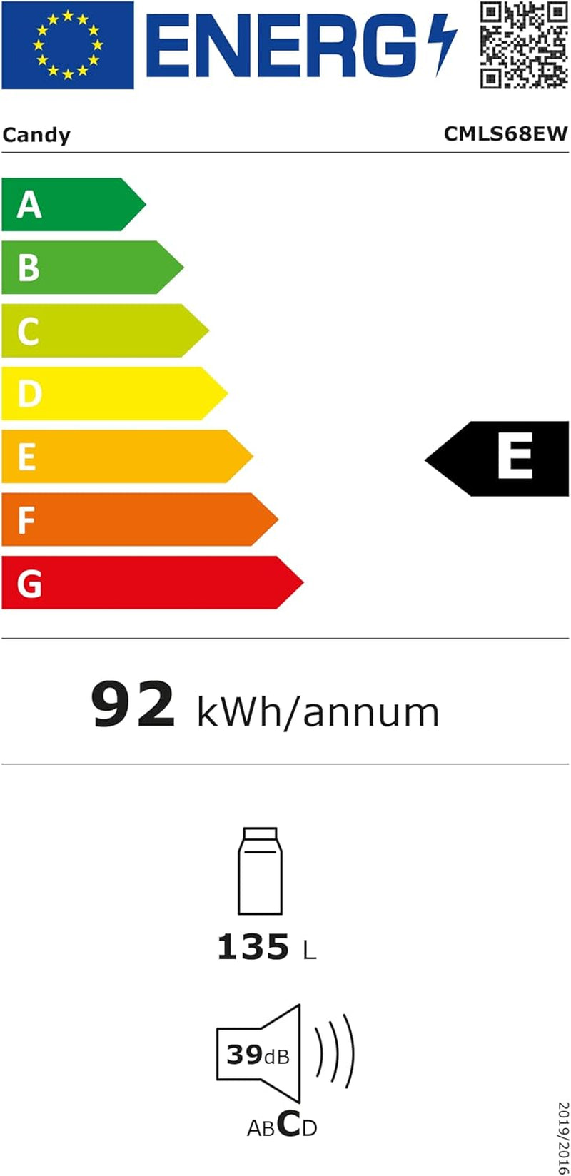 Réfrigérateur Encastrable -  - CMLS68EW - Classe E - 135 L - 39 Db - Blanc