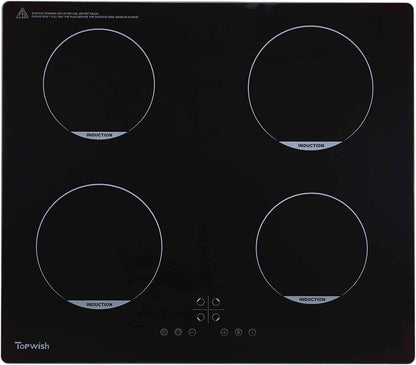 Plaque Induction 4 Feux, Plaque De Cuisson À Induction, 7200W | Plaque De Cuisson Induction 60Cm, Con 9 Niveaux, Boost, Voyant De Surface Chaude, Protection D'Extinction, Verrou De Sécurité