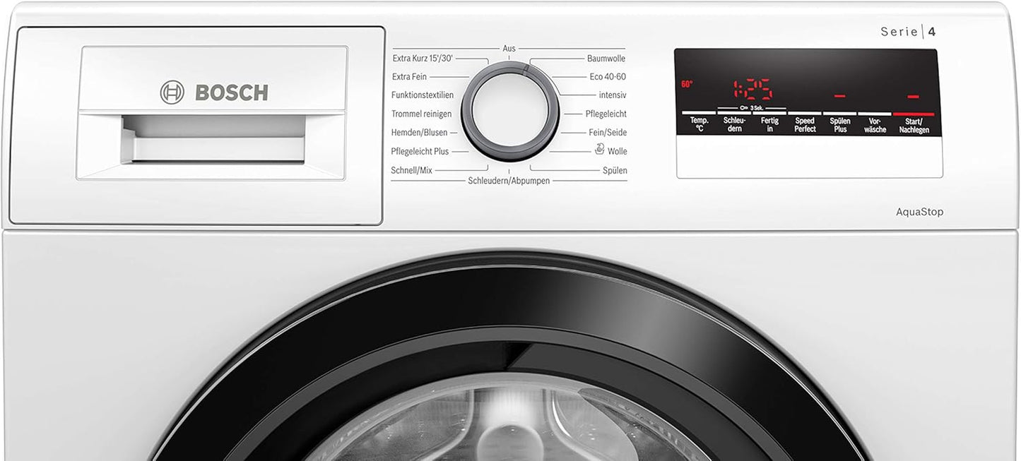 Hausgeräte WAN28K40 Série 4 Machine À Laver, 8 Kg, 1400 Tr/Min, Activewater Plus, Énergie Maximale Et Économie D'Eau, Protection Aquastop Contre Les Dommages Causés Par L'Eau, Moteur Ecosilence