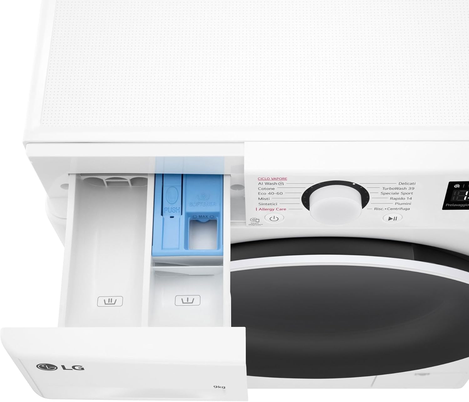 F4R5009TSWW Machine À Laver 9 Kg AI DD, Classe A-10%, 1400 Tr/Min, Turbowash, Vapeur