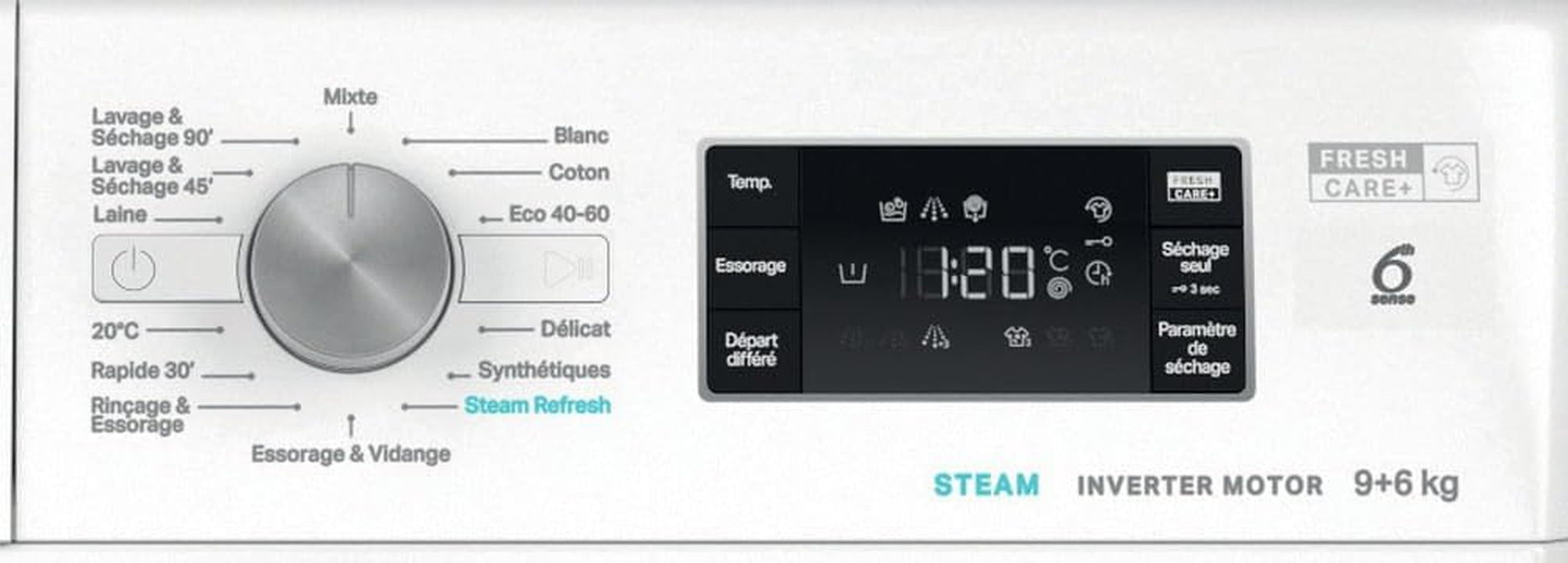 Lave-Linge Séchant 9/5Kg 1400 Tours/Min - FFWDB964489BVFR