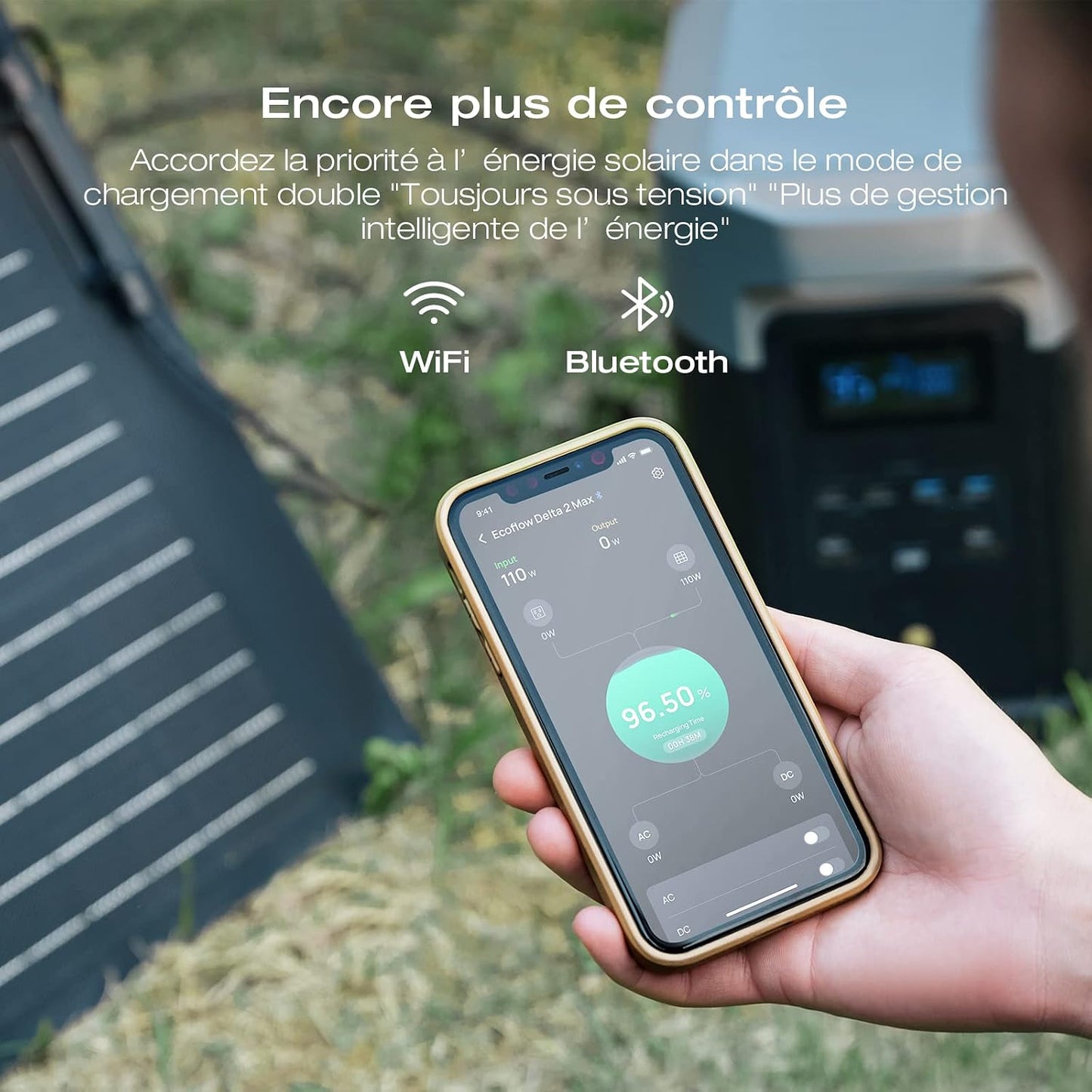Station Électrique Portable Ecoflow DELTA 2 Max 2048Wh, Recharge Rapide | Batterie LFP 3000 Cycles, Puissance De Sortie 3100 W, Générateur Solaire Pour La Maison/Camping/Rv/Voyages