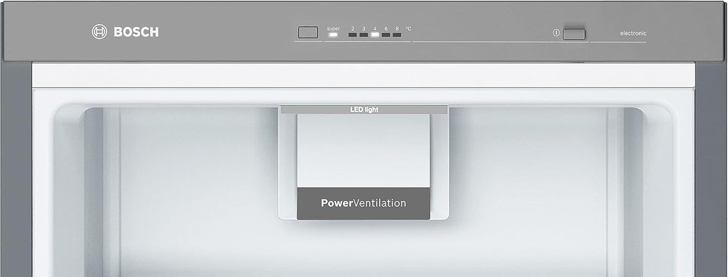Serie 4 KSV36VXEP Réfrigérateur Autoportante 346 L E Noir, Acier Inoxydable