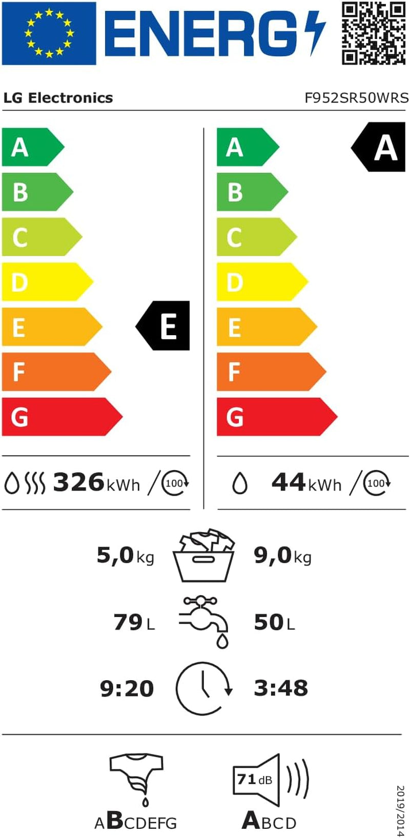 LAVANTE SECHANTE FRONT LG F952SR50WRS