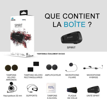 Spirit, Système De Communication Bluetooth Pour Casque De Moto - 1 Unité