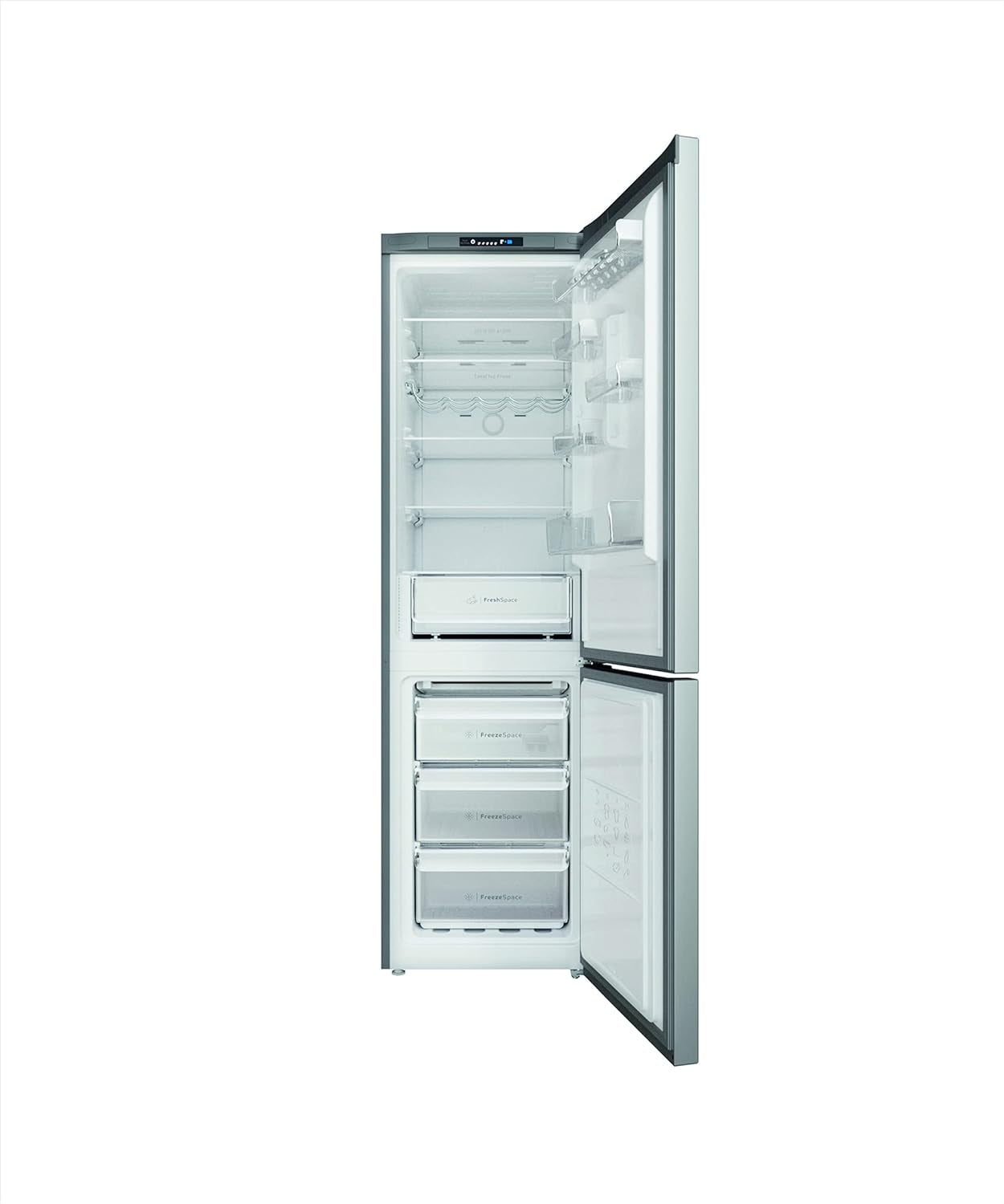 Indesit INFC9TI22X Réfrigérateur Combiné - Total Nofrost, Pose Libre, 367L