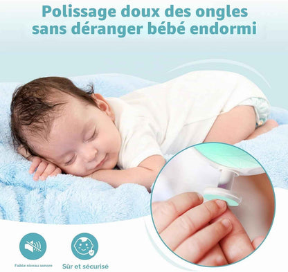Lime Ongle Bebe, Lime a Ongle Electrique Bebe 6 En 1 Pour Enfants De Tous Âges, Vert | Faible Bruit, Pour Nouveau-Nés, Bébés, Enfants Et Adultes, Pour Le Soin Quotidien Des Ongles, Compacte Et Portable, Verte