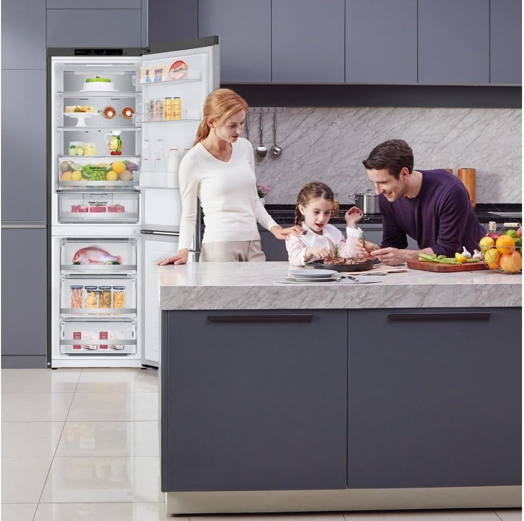 GBB71PZVCN1 Réfrigérateur Combi Door Cooling+ Réfrigérateur Et Congélateur 2 Portes Série 700 Classe C Capacité 374L 1.86 Inox Anti-Traces De Doigts