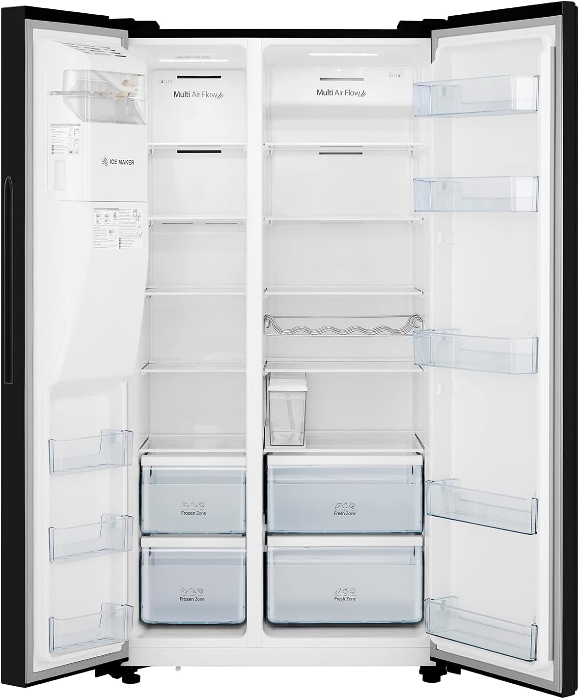 Hisense RS694N4TFE Frigo Américain Autoportante 562 L E Noir