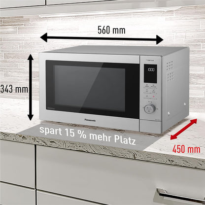 NN-CD87KSGTG Micro-Ondes Combiné Et Gril, Version Allemande, Mode D'Emploi Et Touches En Allemand Argenté