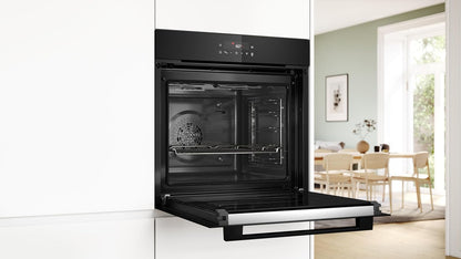 Bosch HBA572BB4 Série 2 Four Encastrable 60 Cm 71 L À Pyrolyse Auto-Nettoyage Autopilot 10 Air Chaud 3D Contrôle Tactile LED Noir