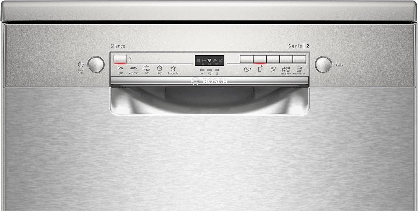 SMS2ITI12E - Série 2, Lave-Vaisselle Pose Libre - 60Cm - Home Connect - 12 Couverts - Moteur Ecosilence - Inox