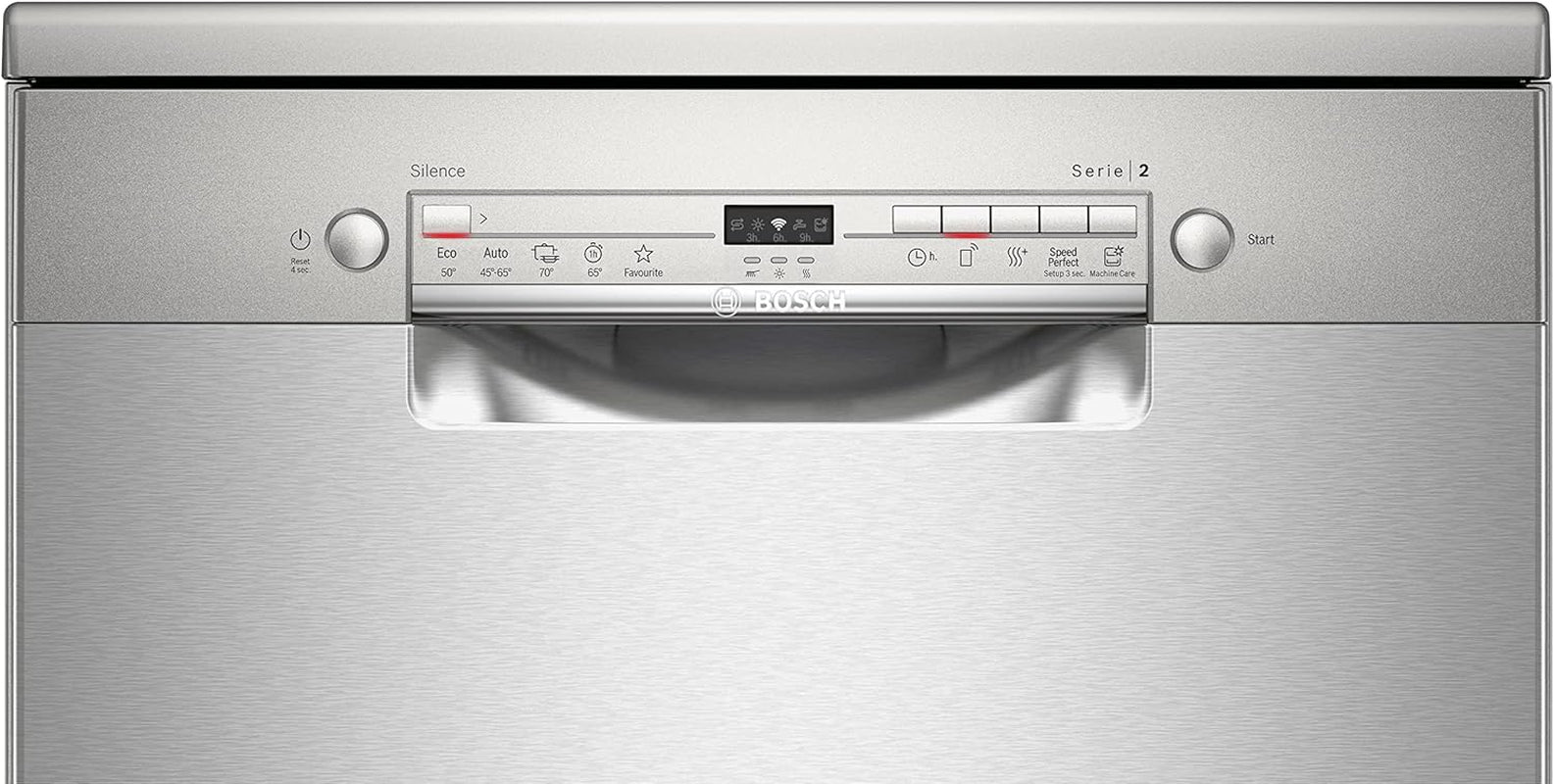 SMS2ITI12E - Série 2, Lave-Vaisselle Pose Libre - 60Cm - Home Connect - 12 Couverts - Moteur Ecosilence - Inox