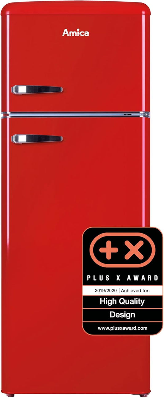Amica KGC15630R Réfrigérateur-Congélateur Autoportante 213 L E Rouge