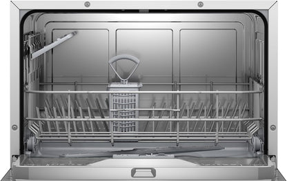SKS62E32EU - Série 4 - Mini Lave-Vaisselle Pose-Libre - 55 Cm - 6 Couverts - 6 Programmes - Moteur Ecosilence Drive - Blanc