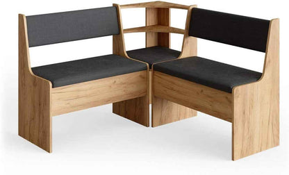 Banc D'Angle Roman, Chêne Doré, 76.6X41.5Cm | Adapté À Une Installation D’Angle Dans Les Cuisines Et Les Salles À Manger