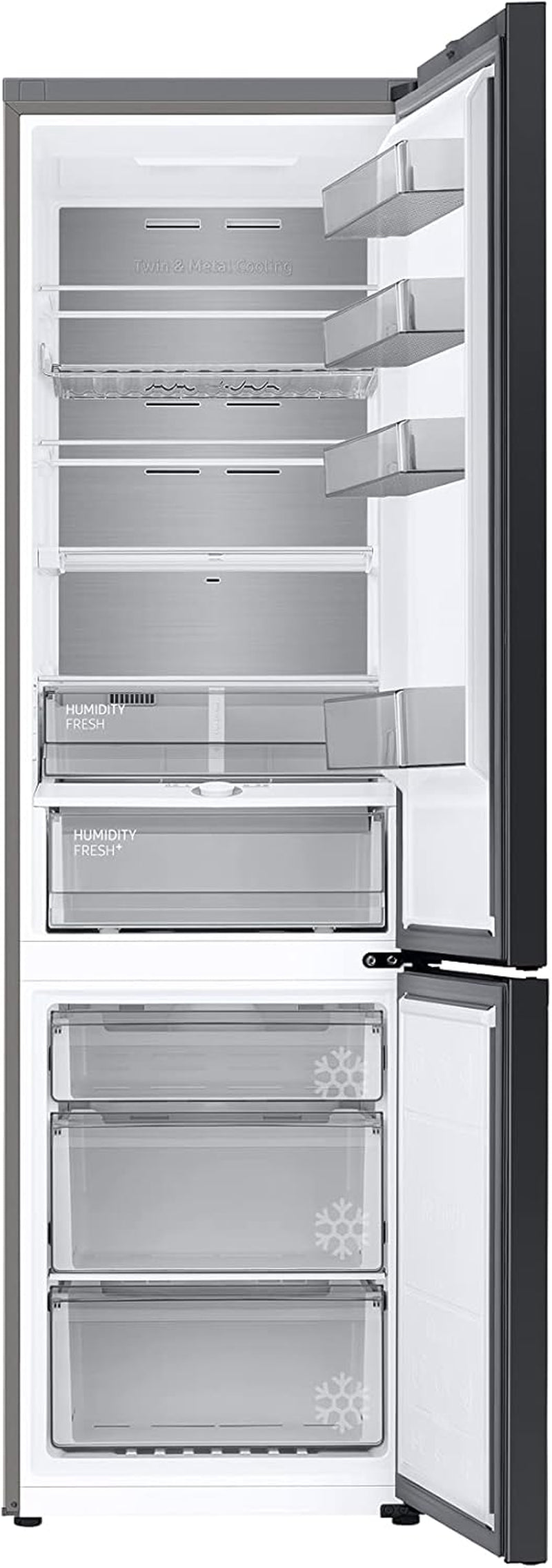 Réfrigérateur Congélateur Bas -  - RB38A7CGTS9 - 2 Portes - 387L - H203CM - a - Froid Ventilé plus - Metal Grey