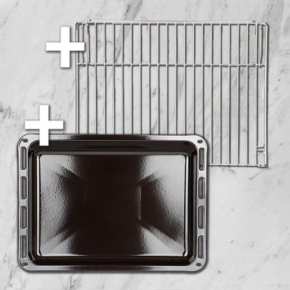 Cuisinière: 60Cm Four Encastrable BO8805SS + 77Cm Plaque Induction IH87704RL | Gril | Air Chaud | Timer Automatique | Double Vitrage D'Isolation Thermique | Sécurité Enfant | SET8805IH877RL