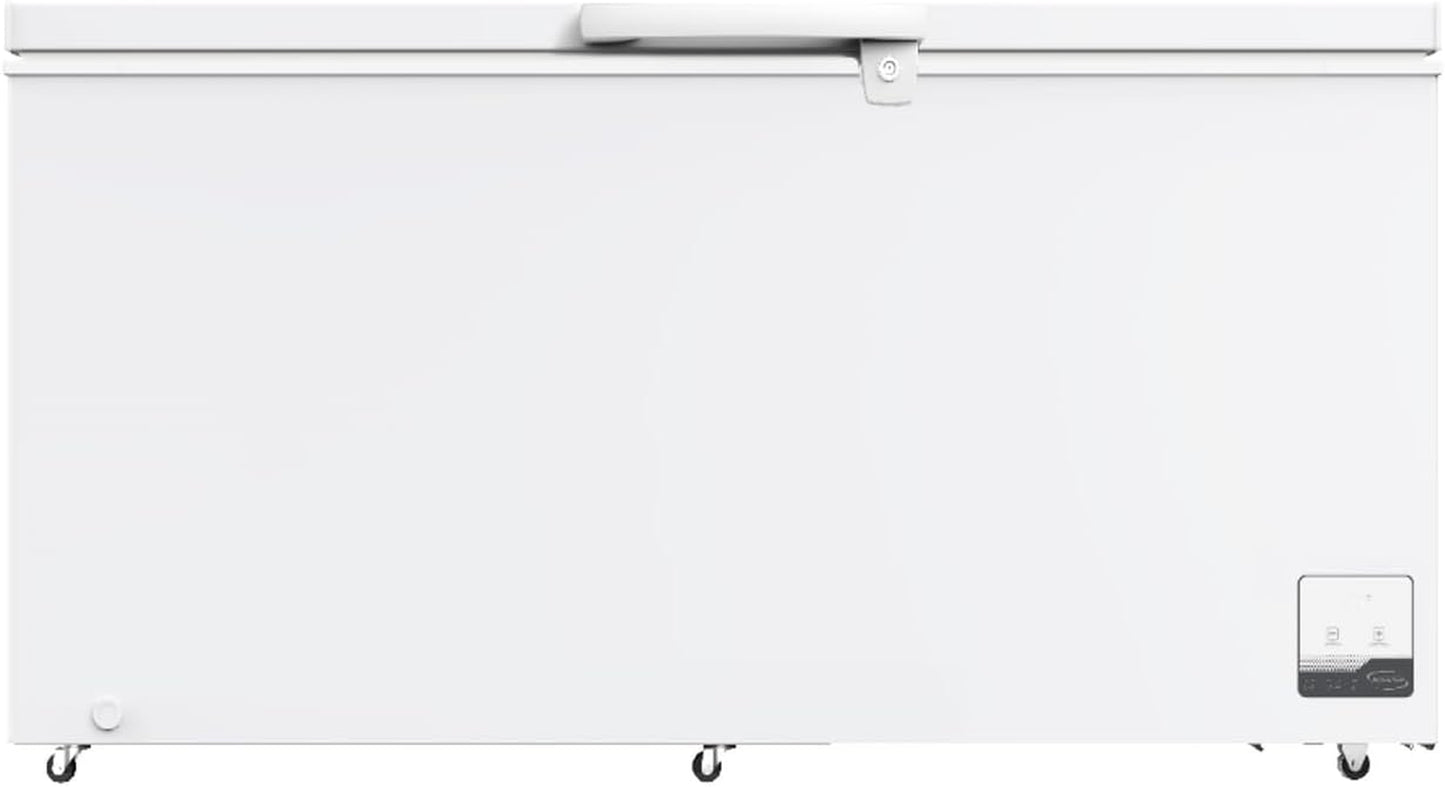 Congélateur Bahut GHF2500, Acier/Aluminium, 165 X 73.5 X 83.5 Cm, 500 L, 125 W, 2 Paniers, Éclairage LED, Avec Serrure, Blanc